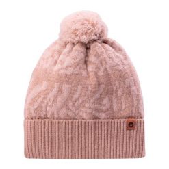 Czapka Damska Coldie. Brązowe czapki Hi-tec, z aplikacjami, z materiału. Za 75.99 zł.