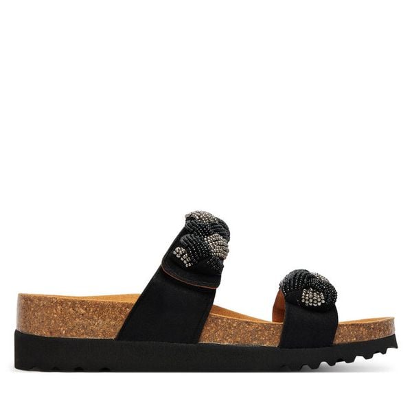 Klapki Scholl. Czarne klapki Scholl, bez wzorów, bez obcasa. Za 381.99 zł.