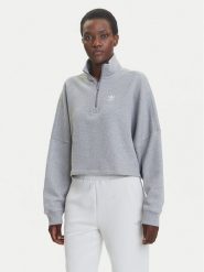 Adidas Bluza Essentials French Terry IY9681 Szary Oversize. Szare bluzy Adidas, s, bez wzorów, z bawełny, bez kaptura. Za 219.99 zł.