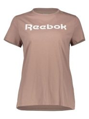 Reebok Koszulka w kolorze jasnobrązowym rozmiar: M. Brązowe bluzki Reebok, m, bez wzorów, z bawełny, bez kołnierzyka, bez ramiączek. Za 66.31 zł.