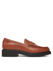 Tommy Hilfiger Lordsy Crest Squarish Toe Penny Loafer FW0FW08633 Brązowy. Brązowe lordsy TOMMY HILFIGER, bez wzorów, ze skóry, bez obcasa, bez zapięcia. Za 709.99 zł.
