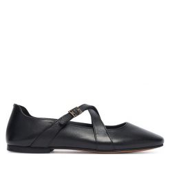 Baleriny Tommy Hilfiger. Czarne baleriny TOMMY HILFIGER, bez wzorów, bez obcasa. Za 529.99 zł.
