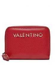 Valentino Mały Portfel Damski Divina VPS1R4139G Czerwony. Czerwone portfele Valentino, bez wzorów, ze skóry. Za 129.99 zł.