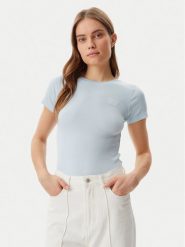 Guess T-Shirt W5GP62 KA0H1 Niebieski Regular Fit. Niebieskie t-shirty Guess, xl, z aplikacjami, z bawełny, bez kołnierzyka, bez ramiączek. Za 109.99 zł.