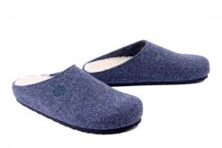 DR. BRINKMANN 320261-05 blau, kapcie damskie. Niebieskie obuwie domowe Dr. Brinkmann, bez wzorów, bez zapięcia. Za 157.17 zł.