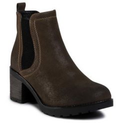 Jenny Fairy WS2265-05 Khaki. Brązowe botki Jenny Fairy, bez wzorów, ze skóry ekologicznej, bez obcasa, bez zapięcia. Za 119.99 zł.