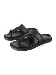 Loft37 Skórzane japonki "Keep Cool" w kolorze czarnym rozmiar: 35. Czarne klapki loft37, bez wzorów, z otwartym noskiem, bez obcasa. Za 434.99 zł.