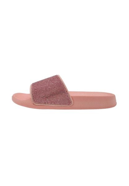 Klapki damskie Beco | Koral. Czerwone klapki BECO, bez wzorów, z materiału, bez obcasa. Za 222.99 zł.