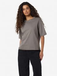 Noisy may Koszulka w kolorze szarym rozmiar: L. Szare bluzki Noisy may, l, bez wzorów, z bawełny, bez kołnierzyka, bez ramiączek. Za 79.21 zł.