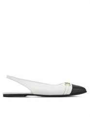 TWINSET Baleriny 251GCJ026 Biały. Białe baleriny Twinset, bez wzorów, ze skóry, bez obcasa. Za 439.99 zł.