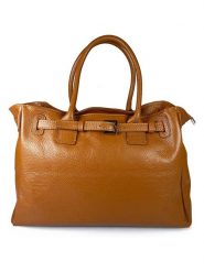 Lia Biassoni Skórzana torebka "Ampollino" w kolorze jasnobrązowym - 38 x 28 x 15 cm rozmiar: onesize. Brązowe torby na ramię Lia Biassoni, bez wzorów, z materiału, przez ramię, bez dodatków. Za 418.26 zł.
