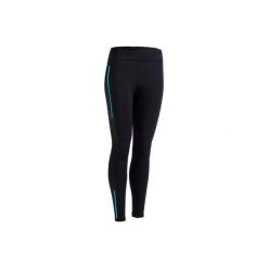 Legginsy do treningu crossowego 500 damskie. Niebieskie legginsy DOMYOS, l, bez wzorów, z elastanu. Za 64.99 zł.