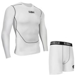 Komplet termoaktywny Keeza z długim rękawem. Białe bielizna sportowa KEEZA, xl, bez wzorów. Za 123.00 zł.