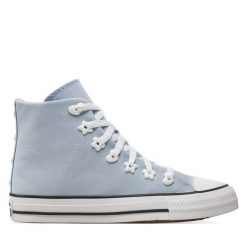 Trampki Converse. Niebieskie trampki Converse, bez wzorów, bez zapięcia. Za 239.99 zł.