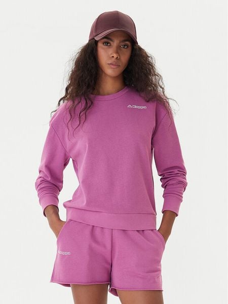 Kappa Bluza Logo Fekka 371M5EW Fioletowy Regular Fit. Fioletowe bluzy Kappa, m, bez wzorów, z bawełny, bez kaptura. Za 69.99 zł.