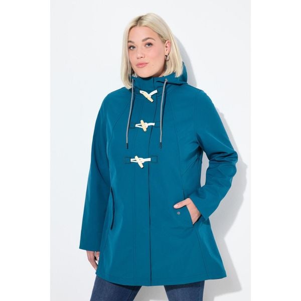 Damskie Kurtka softshell HYPRAR hydrofobowa podszewka z polaru kaptur. Niebieskie kurtki sportowe Ulla Popken, plus size, bez wzorów, z elastanu, bez kaptura, trekkingowe. Za 480.99 zł.