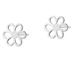 Kolczyki srebrne - kwiaty. Szare kolczyki Apart, srebrne. Za 119.00 zł.