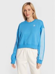 Adidas Bluza Allover Print HN3641 Niebieski Relaxed Fit. Niebieskie bluzy Adidas, bez wzorów, z bawełny, bez kaptura. Za 179.99 zł.