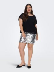 ONLY Carmakoma Bluzka w kolorze czarnym rozmiar: 54. Czarne bluzki Only Carmakoma, bez wzorów, bez kołnierzyka, bez ramiączek. Za 78.84 zł.