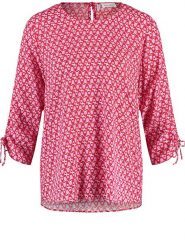 Gerry Weber Bluzka w kolorze czerwono-biało-jasnoróżowym rozmiar: 44. Białe bluzki Gerry Weber, bez wzorów, z wiskozy, bez kołnierzyka, bez ramiączek. Za 101.23 zł.