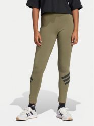 Adidas Legginsy Future Icons 3-Stripes JE0221 Zielony Slim Fit. Zielone legginsy Adidas, s, bez wzorów, z bawełny. Za 109.99 zł.