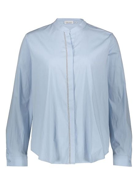 Gerry Weber Bluzka w kolorze błękitnym rozmiar: 42. Niebieskie bluzki Gerry Weber, bez wzorów, bez kołnierzyka, bez ramiączek. Za 113.63 zł.