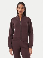 Guess Bluza V2YQ17 K7UW2 Brązowy ciemny Regular Fit. Brązowe bluzy sportowe Guess, l, z aplikacjami, z wiskozy, bez kaptura. Za 364.99 zł.