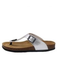 Billowy Japonki w kolorze srebrnym rozmiar: 40. Szare klapki Billowy, bez wzorów, z otwartym noskiem, bez obcasa. Za 86.99 zł.