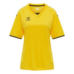 Koszulka damska Hummel hmlhmlCORE volley. Żółte bluzki Hummel, l, bez wzorów, sportowe, bez kołnierzyka, bez ramiączek. Za 134.50 zł.