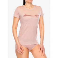 Koszulka merino damska Sensor Merino Air Hills SS Tee. Czerwone koszulki sportowe Sensor, bez wzorów, bez ramiączek. Za 261.99 zł.