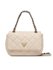 Guess Torebka Juliet Mini HWQG24 56740 Kremowy. Białe torebki klasyczne Guess, z aplikacjami, ze skóry, bez dodatków. Za 494.99 zł.