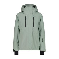 Kurtka narciarska damska CMP 34W3926. Czarne kurtki narciarskie CMP, bez wzorów, bez kaptura, narciarskie. Za 559.99 zł.