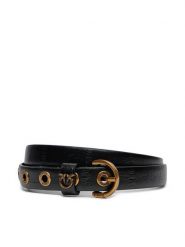 Pinko Pasek Damski Cuzco H2 Belt 20242 PLT01 103796 A1ZF Czarny. Czarne paski Pinko, bez wzorów, ze skóry. Za 629.99 zł.