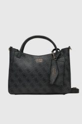 GUESS Czarna torebka damska Brenton. Czarne torebki klasyczne Guess, z aplikacjami, ze skóry ekologicznej, duże, bez dodatków. W wyprzedaży za 487.99 zł.