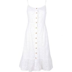 S.Oliver damska sukienka 40 biała. Białe sukienki S.Oliver, s, bez wzorów, eleganckie, bez kołnierzyka, bez ramiączek. Za 299.00 zł.