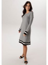 Aniston Sukienka w kolorze czarno-białym rozmiar: 40. Białe sukienki Aniston, na co dzień, bez wzorów, bez kołnierzyka, bez ramiączek, midi, proste. Za 217.99 zł.