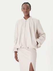 Rinascimento Kurtka z imitacji skóry CFC0127530003 Beżowy Relaxed Fit. Brązowe kurtki Rinascimento, m, bez wzorów, ze skóry, bez kaptura. Za 799.99 zł.