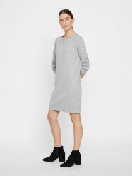Vero Moda Sukienka "Doffy" w kolorze szarym rozmiar: XXL. Szare sukienki Vero Moda, na co dzień, xxl, bez wzorów, bez kołnierzyka, bez ramiączek, midi, proste. Za 127.95 zł.