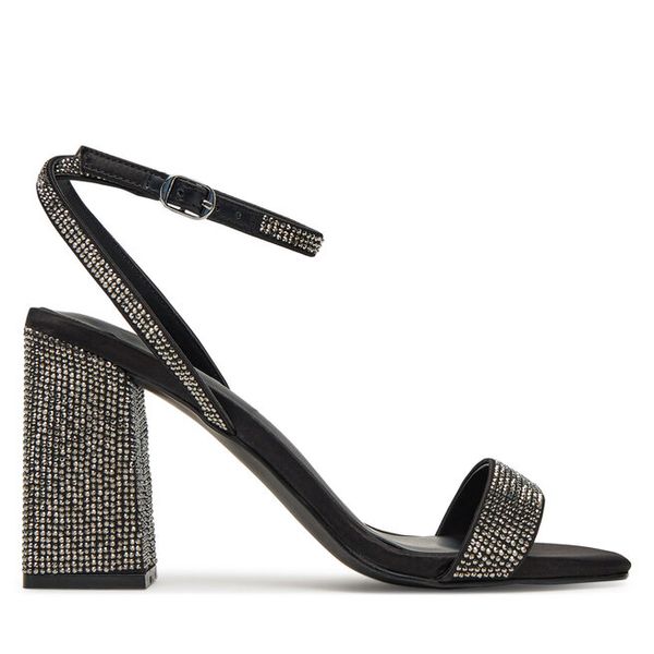 Sandały ONLY Shoes. Czarne sandały ONLY SHOES, bez wzorów, bez obcasa, na słupku, bez zapięcia. Za 159.99 zł.