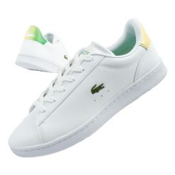 Buty damskie sportowe Lacoste Carnaby trampki. Białe obuwie sportowe Lacoste, bez zapięcia, trekkingowe. Za 299.00 zł.