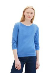 Tom Tailor Bluza w kolorze niebieskim rozmiar: XS. Niebieskie bluzy Tom Tailor, xs, bez wzorów, z bawełny, bez kaptura. Za 48.39 zł.
