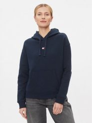 Tommy Jeans Bluza Badge DW0DW17326 Granatowy Boxy Fit. Niebieskie bluzy Tommy Jeans, xl, bez wzorów, z bawełny, bez kaptura. Za 249.99 zł.