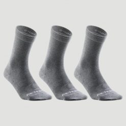 Skarpety sportowe tenis Artengo RS 160 High 3 pary. Szare skarpety ARTENGO, bez wzorów, z bawełny. Za 29.99 zł.