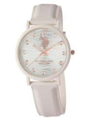 U.S. Polo Assn. Zegarek kwarcowy w kolorze kremowym rozmiar: onesize. Brązowe, analogowe zegarki U.S. Polo Assn., sztuczne. Za 121.99 zł.