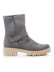 Zapato Skórzane botki w kolorze szarym rozmiar: 40. Szare botki Zapato, bez wzorów, bez obcasa, bez zapięcia. Za 268.55 zł.