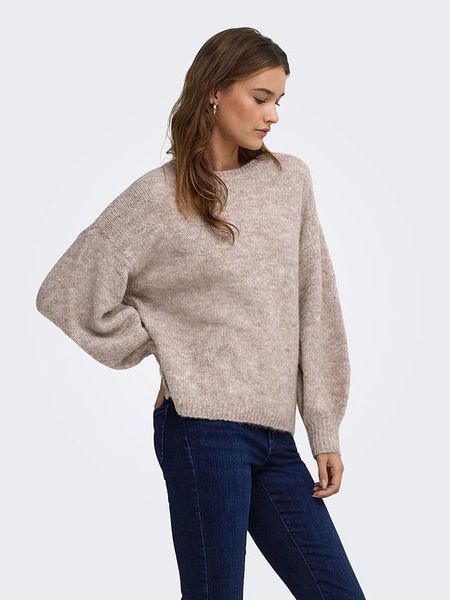 ONLY Sweter w kolorze beżowym rozmiar: XS. Brązowe swetry Only, xs, bez wzorów, z wełny, bez ramiączek. Za 129.95 zł.