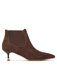 Liu Jo Botki SXX019 P0021 Brązowy. Brązowe botki Liu Jo, bez wzorów, ze skóry, bez obcasa, na szpilce, bez zapięcia. Za 829.99 zł.