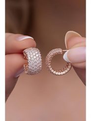 Lodie Silver Srebrne kolczyki-półkreole z cyrkoniami rozmiar: onesize. Szare kolczyki Lodie Silver, z cyrkonią, srebrne. Za 140.53 zł.