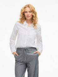 Vila Koszula "Vidarma" - Regular fit - w kolorze białym rozmiar: 34. Białe koszule Vila, s, bez wzorów, z materiału, bez kołnierzyka, bez ramiączek. Za 66.16 zł.