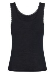 Simone Perele Top "Cocooning" w kolorze czarnym rozmiar: S. Czarne topy Simone Pérèle, s, bez wzorów, z kaszmiru, bez kołnierzyka, bez ramiączek. Za 118.84 zł.